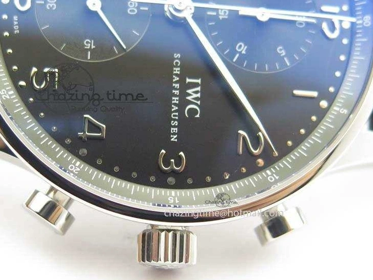 MIROTIME 0517 Reliable Portuguese IW371447 ZF 1:1 Best Edition SS Black Dial On Black Leather Strap A79350 V 7274